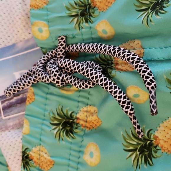 Biwisy Pineapple Print Swim Trunks Quick Dry Swim Shorts With Mesh Lining SZ 2XL - Picture 8 of 11